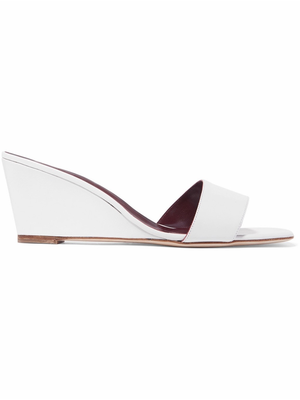 Staud Billie White Leather Wedge Sandals size 38